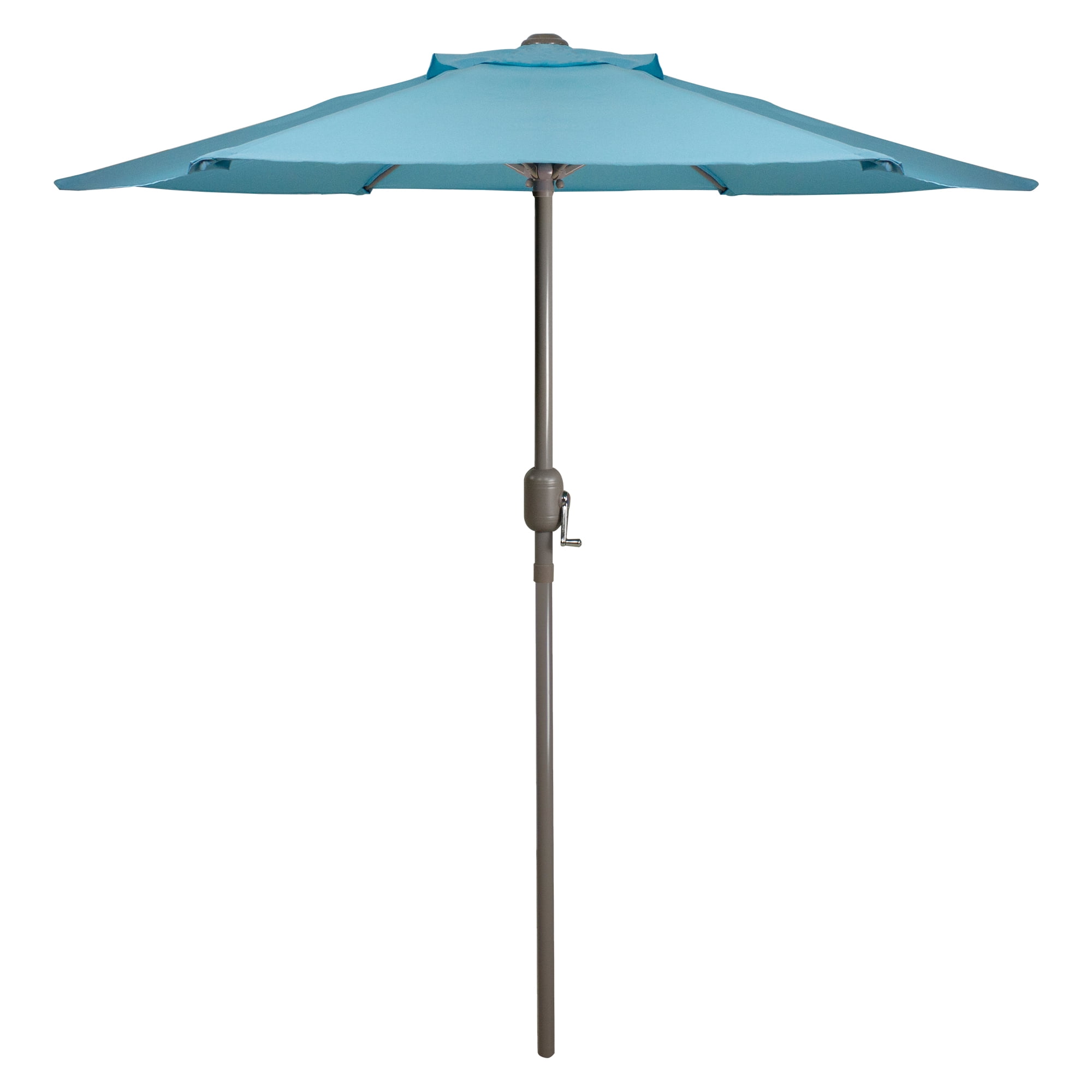 Northlight 6 5 Outdoor Patio Market Umbrella With Hand Crank Turquoise Blue Walmart Com Walmart Com
