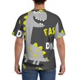 thumbnail image 2 of Naloa Cute Dinosaur Men's T-Shirt Sport T-shirt Men's Basic Tee Casual Men's Shirt, Round Neck, Short Sleeves - Medium, 2 of 5