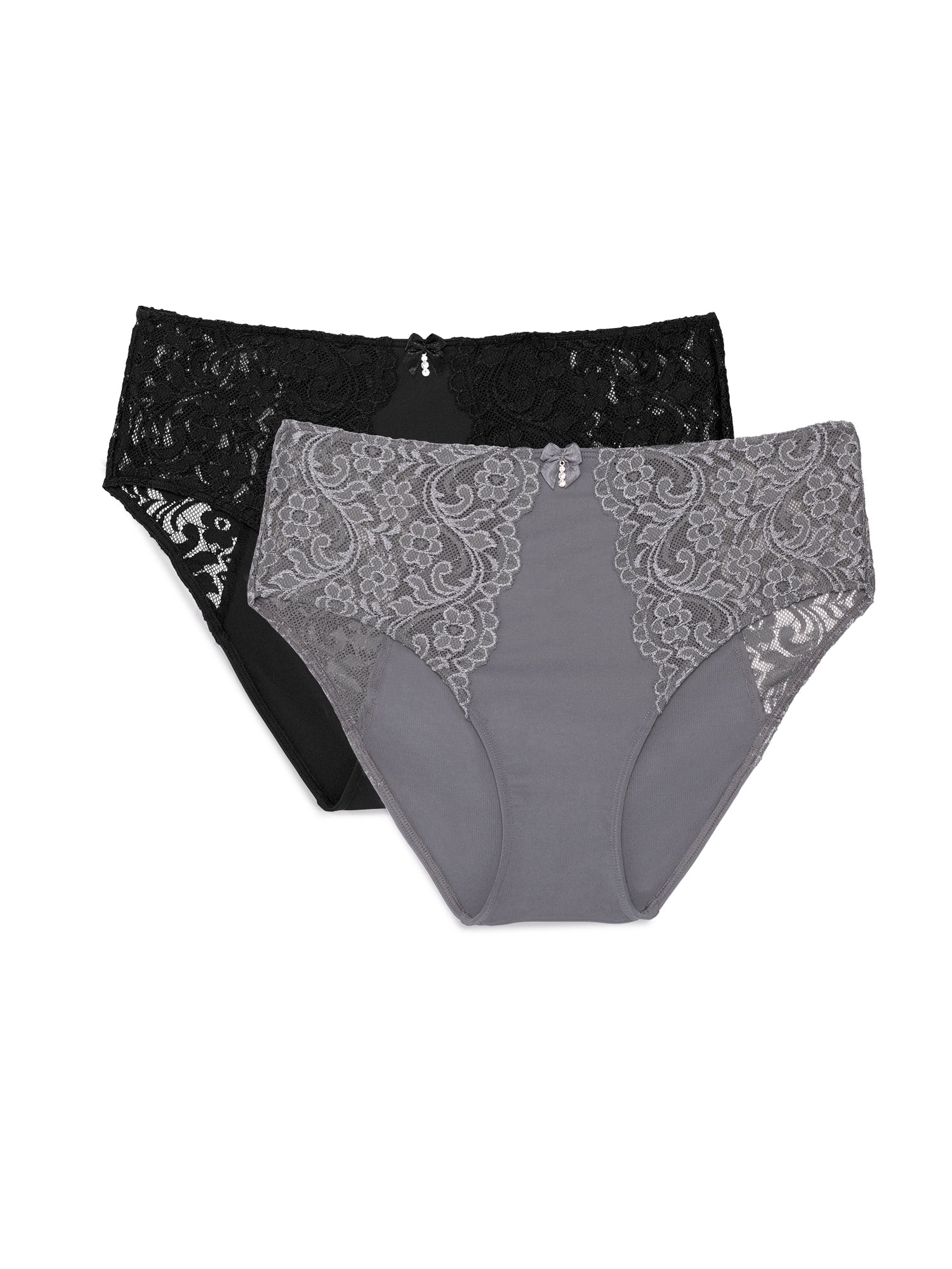 Smart & Sexy Women's Signature Lace High Waisted Panty, 2Pack, Style