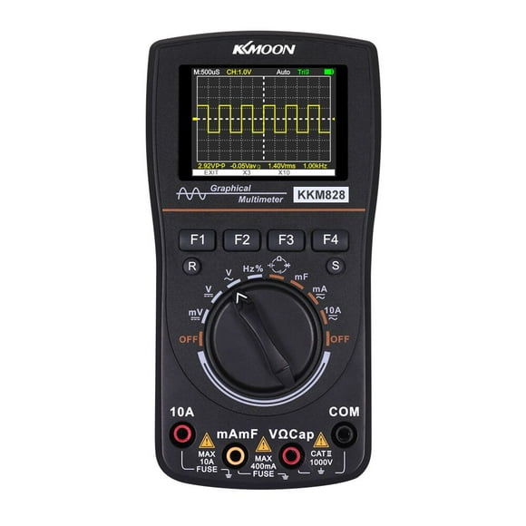 KKmoon kkm828 Haute Définition Graphique Numérique Oscilloscope Multimètre 2 en 1 avec 2,4 Pouces Écran Couleur Bande Passante de 1MHz 2,5msps Taux d'Échantillonnage pour DIY et Test Électronique