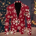 thumbnail image 2 of Mens Fashion Leisure Christmas Printed Pocket Jacket Suit Jacket, 2 of 3