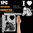 thumbnail image 2 of I Love Horses Painting Stencil 8.3x11.7inch Plastic Horse Pattern Stencil Reusable Animal Theme Template for Painting on Wood, Floor, Wall, Tile, Canvas, Fabric and Furniture, 2 of 9