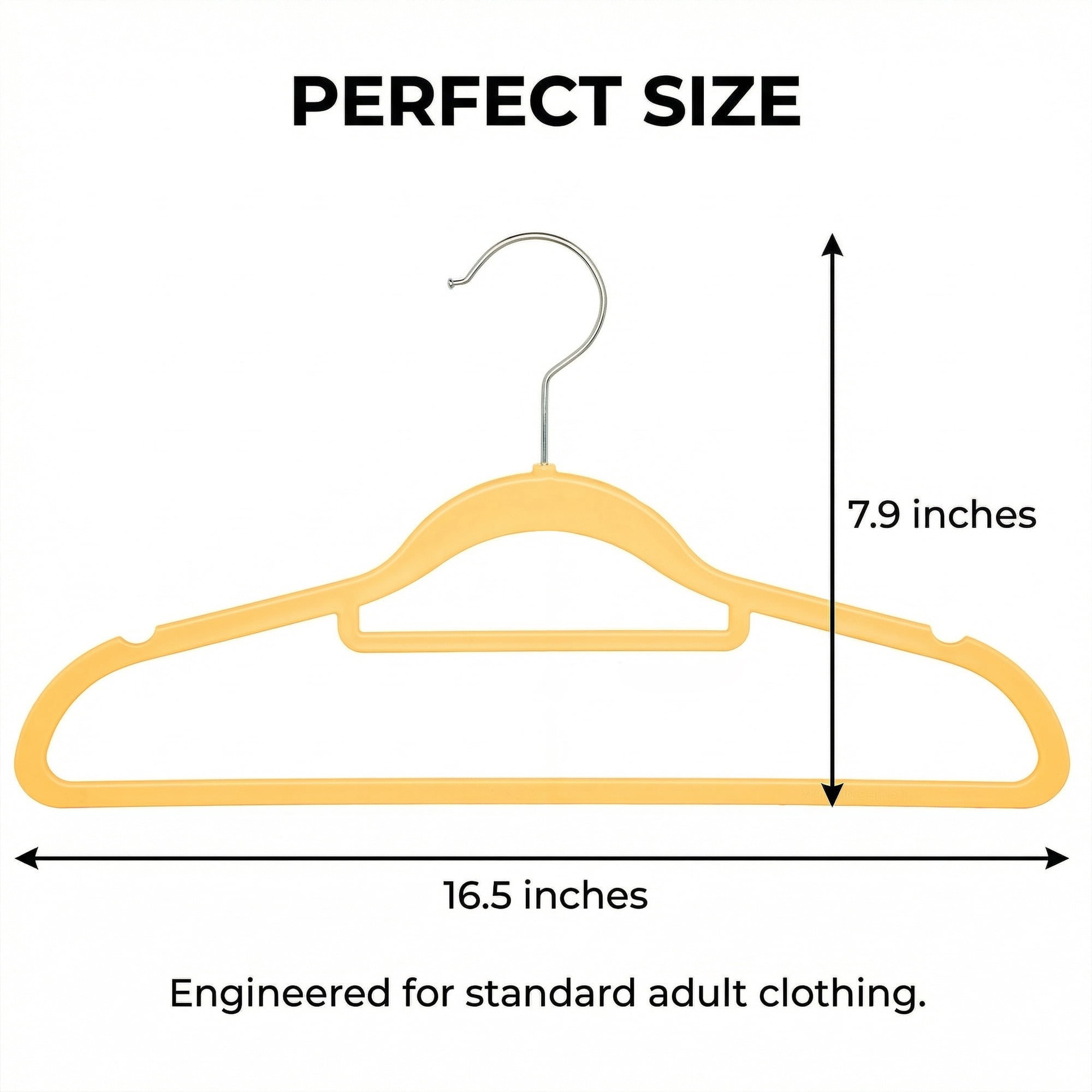 Unique Bargains 10Pcs Plastic Durable Hangers With Pinch Clips Light Yellow