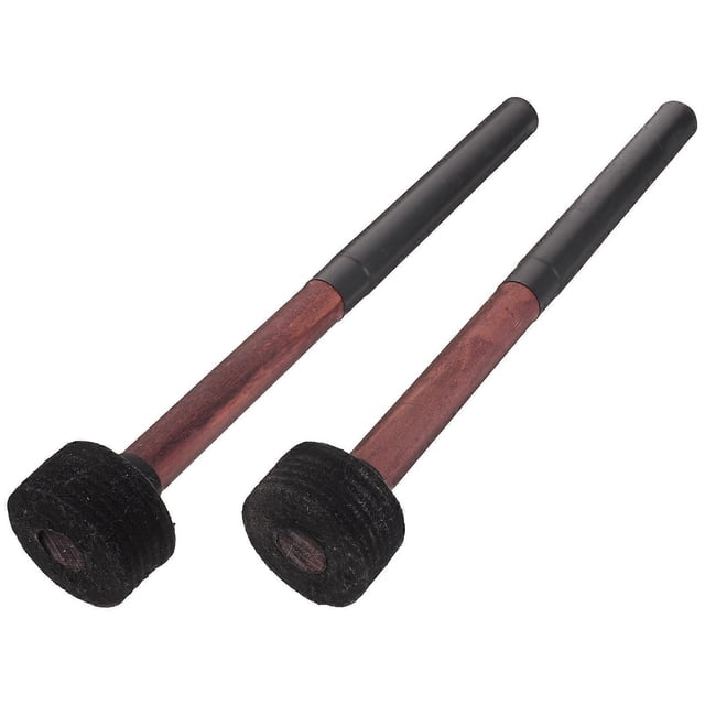 Black Bass Drum Mallet Wooden Drum Stick for Music Playing 1Pair
