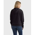 thumbnail image 4 of Hanes Women's Slub Jersey Full Zip Hoodie Black 2XL, 4 of 6