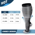 thumbnail image 2 of LEEYNEER Wide Calf Compression Socks for Women and Men Circulation  Plus Size Knee High Support Stockings  4XL, 2 of 6