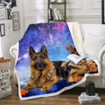 thumbnail image 1 of Fleece Blanket For Bed Sofa 3D German Shepherd Dog Print Plush Blanket, 1 of 3