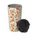 thumbnail image 2 of Gukieu Fruits Peach2 Print Insulated Coffee Cup, Portable Stainless Steel Vacuum Cup with Lid, Unisex, Suitable for Office, Cafe, Car, 2 of 8