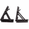 thumbnail image 4 of 2PCS Metal Folding Shelf Brackets Wall Mounted Collapsible Triangular Stand for Table Work, 4 of 5