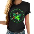 thumbnail image 1 of ameIAEA T-Shirts de la Saint-Patrick pour Femmes Manches Courtes T-Shirt Graphique Drôle Col Rond d'Été, 1 of 4