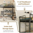 thumbnail image 4 of Loft Bed Twin Size, Metal Twin Loft Bed with Ladder & Safety Guardrail, Space-Saving, Noise Free, No Box Spring Needed, Easy Assembly, 400 Lbs, Black, 4 of 8