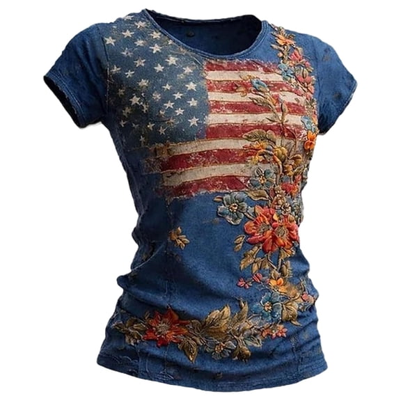 MAIHAN 250 Years Tshirt Women Patriotic Shirt 4th Of July Tee Tops Plus Size American Flag Shirts Summer Baggy Tops American Birthday Shirts Tops