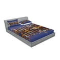 thumbnail image 2 of Ambesonne Landscape Fitted Sheet & Pillow Sham Set, New York City Usa, Queen, Multicolor, 2 of 2