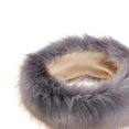 thumbnail image 2 of Diadema de piel sintética para mujer-orejeras peludas de invierno-orejeras esponjosas de tiempo frío que cubren las rusas - Gris Salvador Dali Diademas calentadoras de orejas de piel, 2 of 6