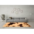 thumbnail image 3 of Ahgly Company Indoor Round Abstract Orange Modern Area Rugs, 3' Round, 3 of 4