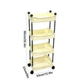 thumbnail image 5 of YOTQUSKI 4 Tier Rolling Storage Cart, Rolling Kitchen cart, Bathroom Cart, Utility Cart on Wheels for Office, Living Room, Kitchen, Laundry, Bathroom, 5 of 5