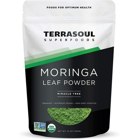 Terrasoul Superfoods Organic Moringa Powder, 11 Oz - Detox - Antioxidants - Immunity