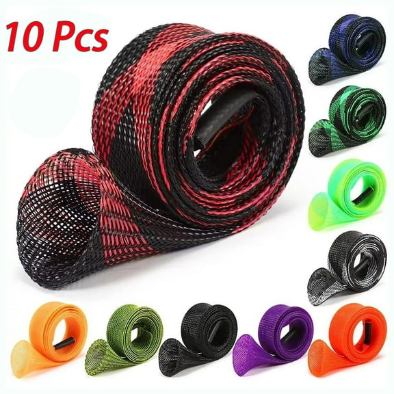10-Pack Fishing Rod Sleeve, Rod Socks for Fishing Poles, Fishing Rod Sleeves