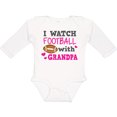 thumbnail image 3 of Inktastic I Watch Football with My Grandpa Girls Long Sleeve Baby Bodysuit, 3 of 5