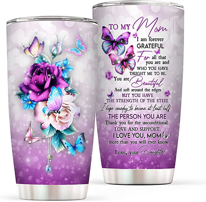 Mom Life Colorful Leopard Print Tumbler 20oz Stainless Steel Tumbler Gift For Her Valentine's Day Mother's Day Birthday Gift