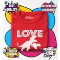 thumbnail image 3 of Shop4Ever T-Rex Love Bites Dinosaur Valentine's Day Toddler's Cotton T-Shirt 5T/6T Red, 3 of 6