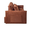 thumbnail image 6 of Gewnee 51.1 Inch Convertible Sofa Bed,Velvet Loveseat Sofa with Foldable Sofa Bed,Sleeper Sofa for Living Room or Office,Futon Sofa with Adjustable Backrest.Caramel Color, 6 of 17