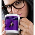 thumbnail image 2 of 3drose, Word Mysterious, Black Cat and Little Witch, Purple and Black, 15oz Two-tone Black Mug, 2 of 6