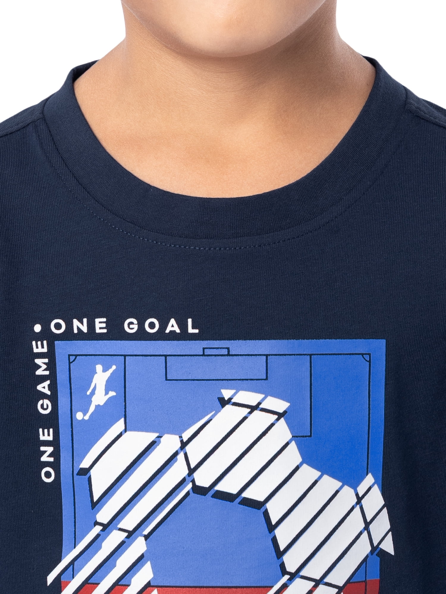 Athletic Works Boys Short Sleeve Graphic T-Shirt, Sizes 4-18 & Husky