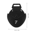 thumbnail image 2 of UPOUART 6-Pack Black ABS Heart-Shaped Golf Bag Tags with Numerical Identifiers for Golf Players, 2 of 6