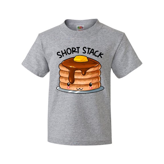 Inktastic Short Stack Cute Pancake Breakfast Youth T-Shirt