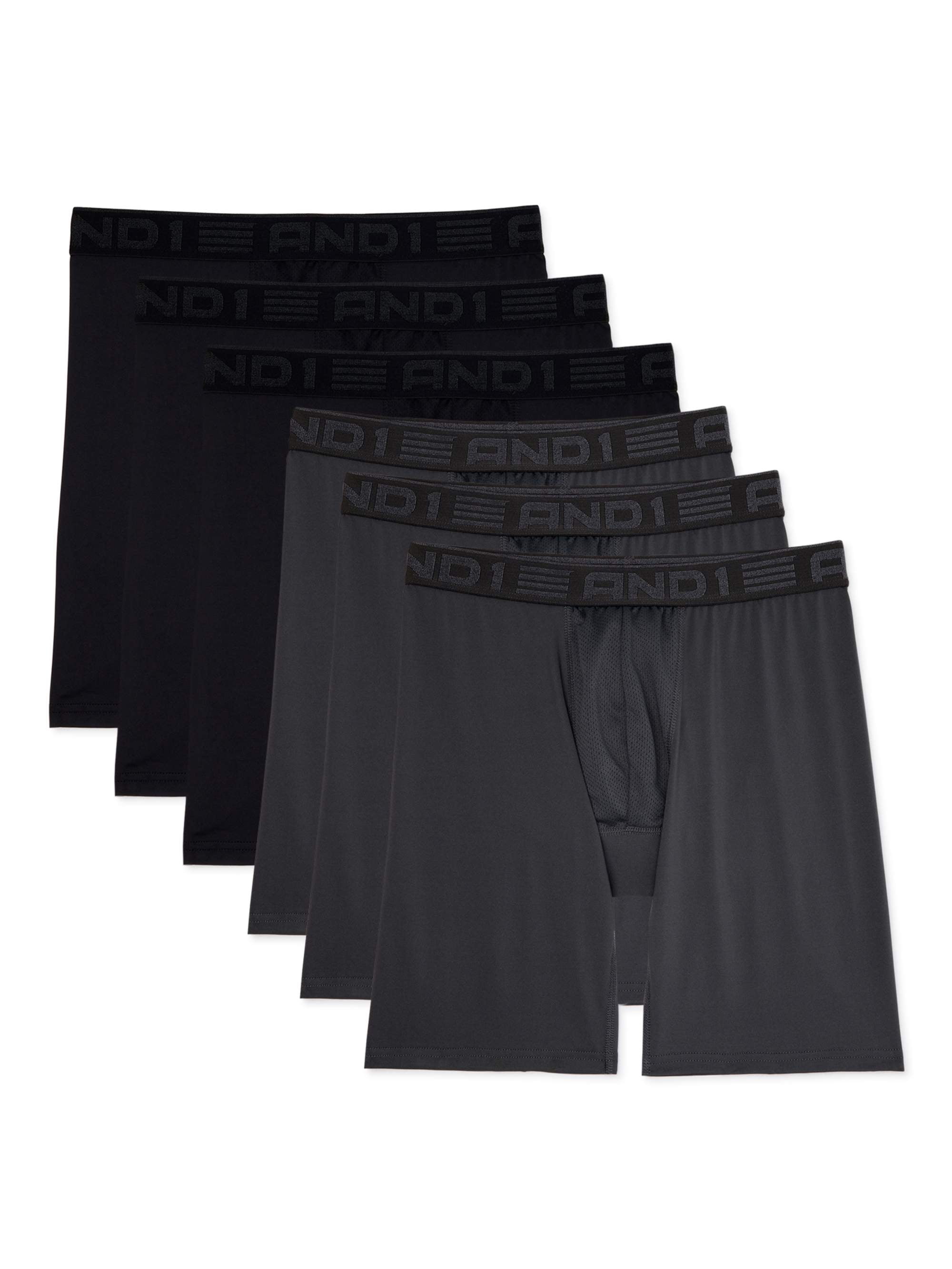 AND1 Men's Long Leg Performance Boxer Brief, 5 Pack - Walmart.com