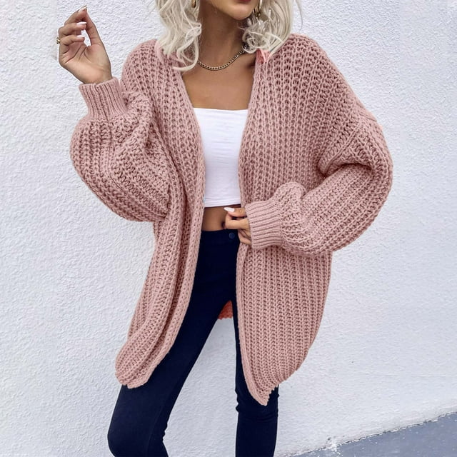 Cardigan Boho Haut de Mode pour Femmes Cardigan Manteau à Manches Longues en Liquidation