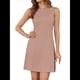 thumbnail image 2 of Vestido Mini Formal de Verano para Mujer, Informal, Sin Mangas, Elegante, con Botones, Ideal para Oficina Rosa S, 2 of 8