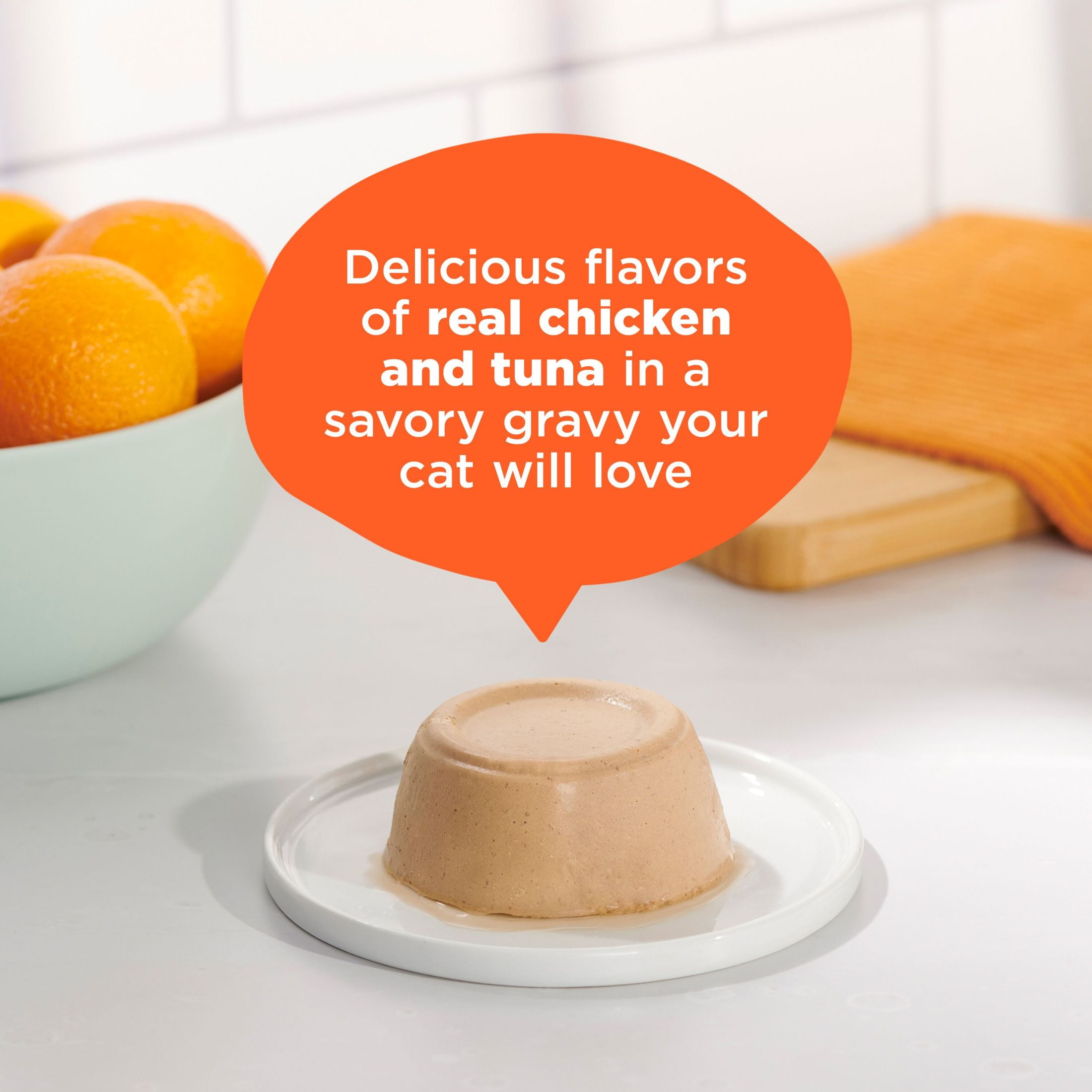 Meow Mix Pate in Gravy With Real Chicken & Tuna, Wet Cat Food, 2.75 oz Cup