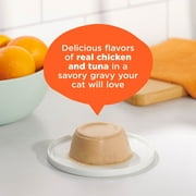 (6 pack) Meow Mix Pate in Gravy With Real Chicken & Tuna, Wet Cat Food, 2.75 oz Cup