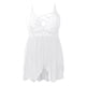 thumbnail image 3 of Ropa interior Mujer Sexy Gibobby Talla grande Camisón de malla Blanco XXXXL, 3 of 4