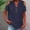 #211-Navy, variant on Wowcloth Womens V-Neck Off-Shoulder T-Shirt, Solid Color Loose Fit Cotton Linen Blend Short Sleeve Top, Casual Summer Blouse for Daily Wear