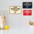 thumbnail image 3 of Signs ByLITA Classic Framed Leave Packages Here Do not Involve the Dogs Entrance Sign (Ivory/Dark Brown) - Small, 3 of 6