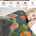 thumbnail image 3 of Shiartex  Hedgehog Flannel Lightweight Blankets  Bedding Throw Blanket for Couch and Bed White, 3 of 6