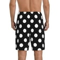 thumbnail image 3 of Kdxio Black and White Polka Dot Print Mens Sleep Shorts Bottoms Soft Comfy Pajama Wear Pants with Drawstring Pockets, 3 of 7