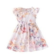 thumbnail image 2 of YTDSCS Little Girls Short-Sleeved Dress Toddler Summer Printed Princess Dress Kids Ruffle Soft Sundress for 18 Months - 6 Years, 2 of 9