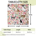 thumbnail image 2 of Chihuahua and Flower Florals Square Fitted Tablecloth with Elastic Edge,Square Table Cover,Washable Elastic Table Cover for Home Kitchen Party Decor 36"x36", 2 of 6