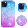 thumbnail image 5 of FIEWESEY For iPhone 11 Pro 5.8" Case iPhone 11 Pro Glitter Case Sparkle Glitter Flowing Liquid Quicksand with Shiny Bling Diamond Women Girls Cute Case For Apple iPhone 11 Pro 5.8 inch - Blue+Purple, 5 of 6