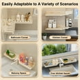 thumbnail image 5 of Aromei 23.6 Inch Shower Caddy Over Faucet Rack , Carbon Steel Bathroom Kitchen Faucet Floating Shelf for Cleanser Organizer Dish Soap Holder, Cream White Finish, 5 of 11
