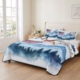 thumbnail image 2 of Twin XL Quilt Set 68''x98'', 4th of July American Flag Lightweight Summer Bedspread Coverlet Set with 2 Pillow Shams, Independence Day Forest Breathable All Season Quilt Bedding for Dorm/Guest Room, 2 of 9