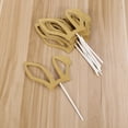 thumbnail image 2 of NUOLUX 12pcs Glitter Bunny Ear Cake Toppers Easter Cake Toppers Cupcake Picks for Easter Party (Golden), 2 of 3