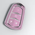 thumbnail image 3 of Key Fob Cover Compatible with Cadillac Escalade CTS ATS STS Keychain Case Holder Protector,B Pink Purple, 3 of 8