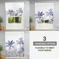 thumbnail image 5 of Blue Yellow Palm Tree Tie Up Curtain Valance for Window, Adjustable Rod Pocket Window Curtains Shades, Summer Botanical Tropical Light Filtering Valance Drapes for Living Room Kitchen Bedroom 46"x63", 5 of 9