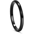 thumbnail image 1 of 2mm 4mm 6mm Tungsten Wedding Bands Ring for Women Men Rose Gold/Silver/Gold/Black Polished Slim Engagement Promise Rings Comfort Fit Size 4-13, 1 of 4