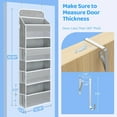 thumbnail image 5 of 2 Pack Over the Door Organizer, LazySpin 4 Tier Hanging Bathroom Closet Organizers and Storage, Gray, 5 of 8